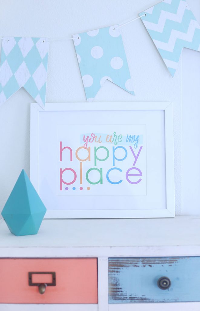 You Are My Happy Place Wall Art Printable Cutefetti