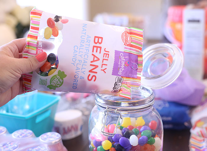 DIY Candy Buffet! Super easy and so fun. Use bright and whimsical colors to make it more magical. 