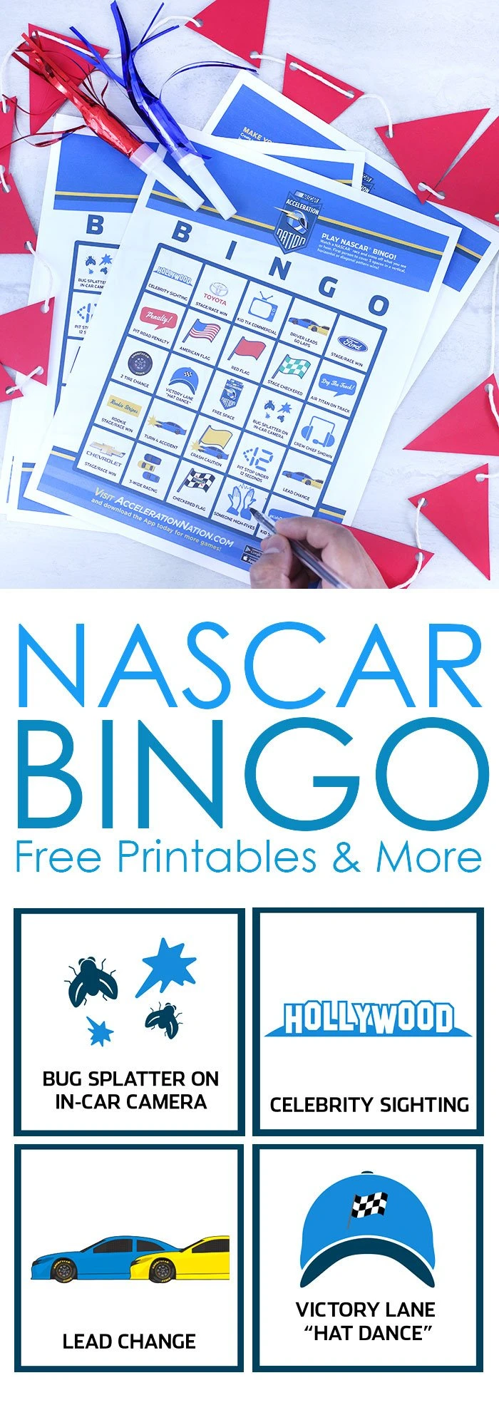 NASCAR Bingo Printable Game and more fun content games.