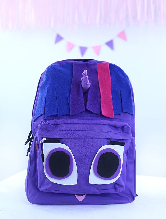 MLP DIY. Celebrate My Little Pony The Movie in theaters on 10/6 with this super cute Twilight Sparkle backpack DIY project.