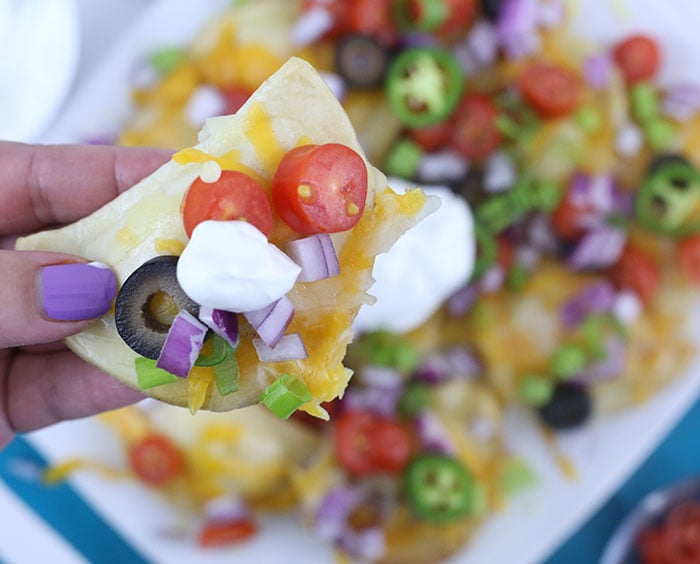 Pierogi Nachos. Next level dinner that is SO simple to make. 