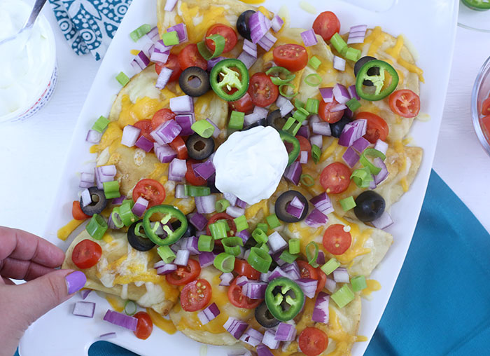 Pierogi Nachos. Next level dinner that is SO simple to make. 