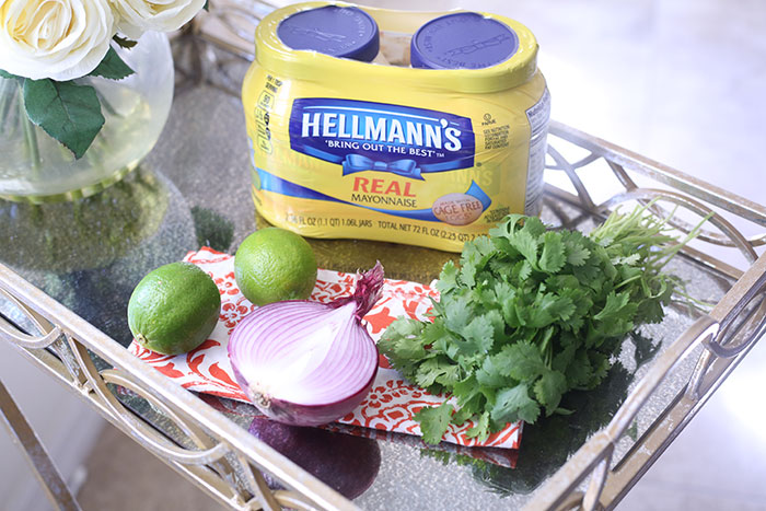 Black Bean & Corn Salsa with a creamy lime dressing. SO easy and so fresh.