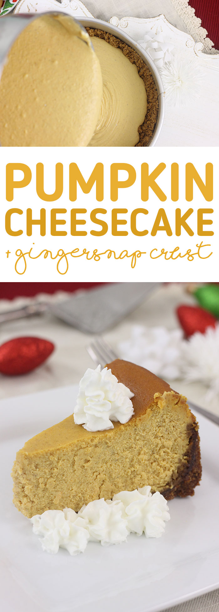 Pumpkin Cheesecake with Gingersnap Crust | Cutefetti