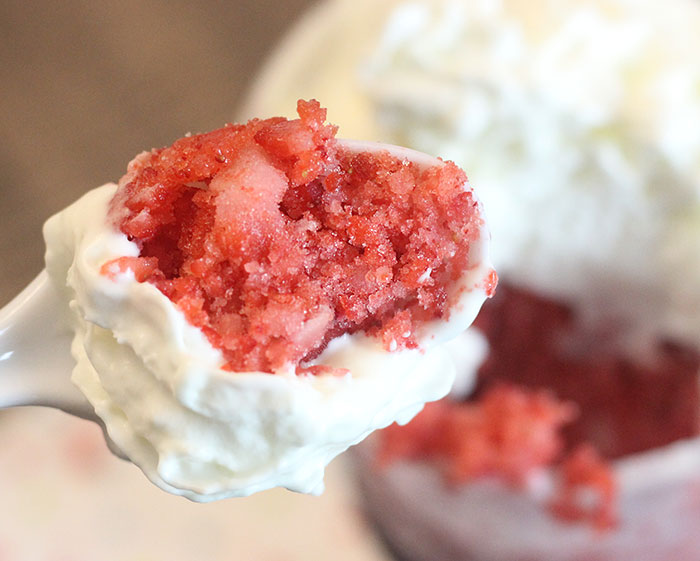 Santa Snow. A frosty treat made with just two ingredients.
