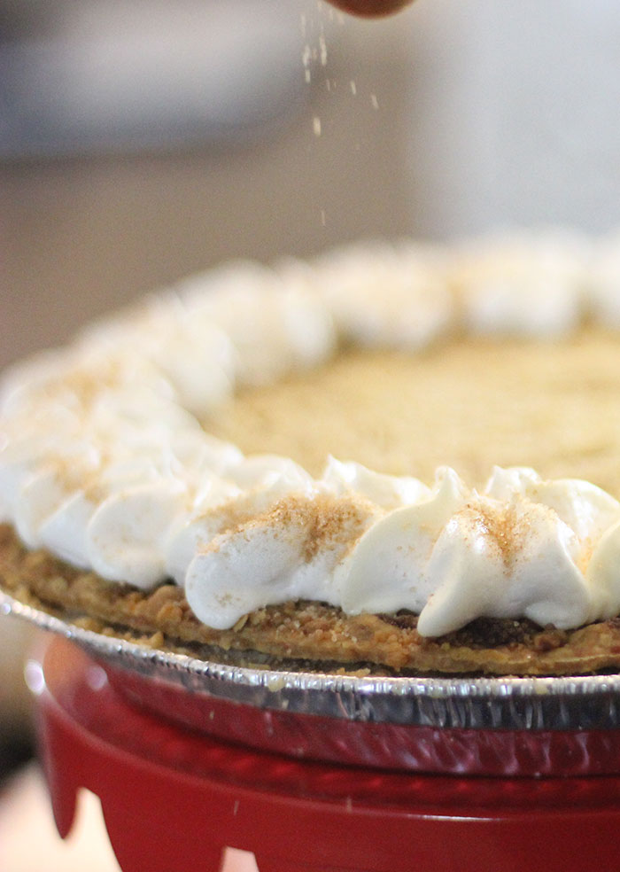 Turn a store bought freezer pie into your own perfect holiday pie creation.