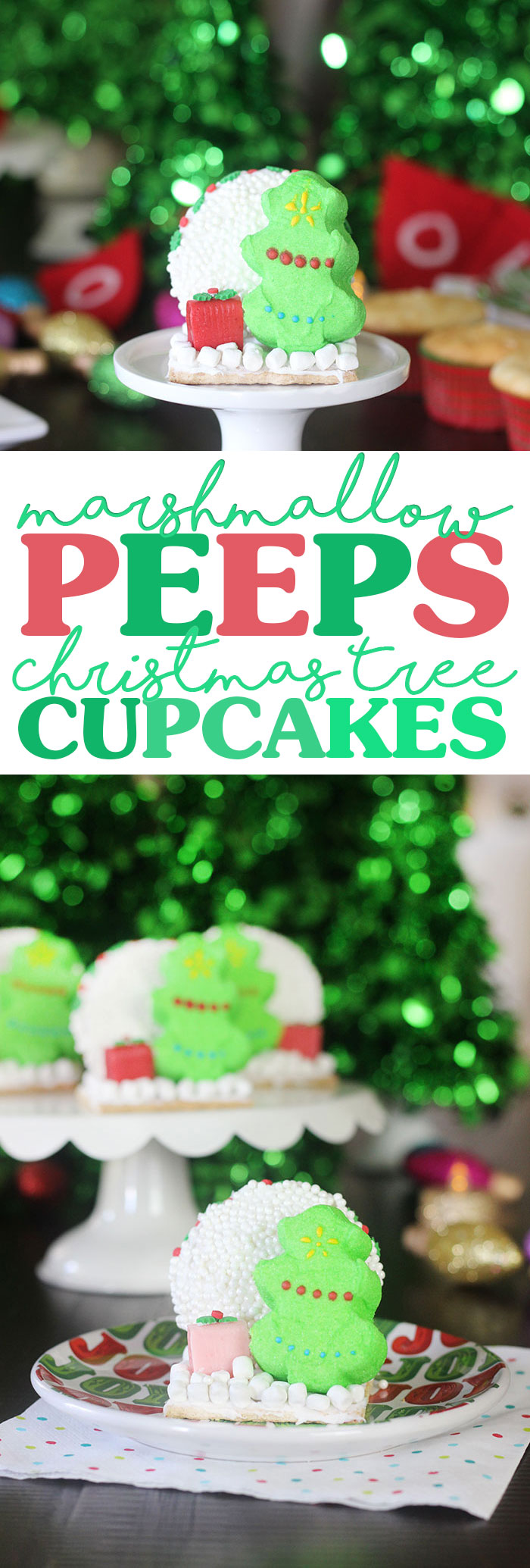 PEEPS Christmas Tree Cupcakes