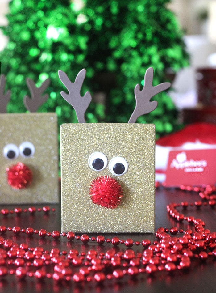 DIY Rudolph Gift Box for Christmas Gifts.