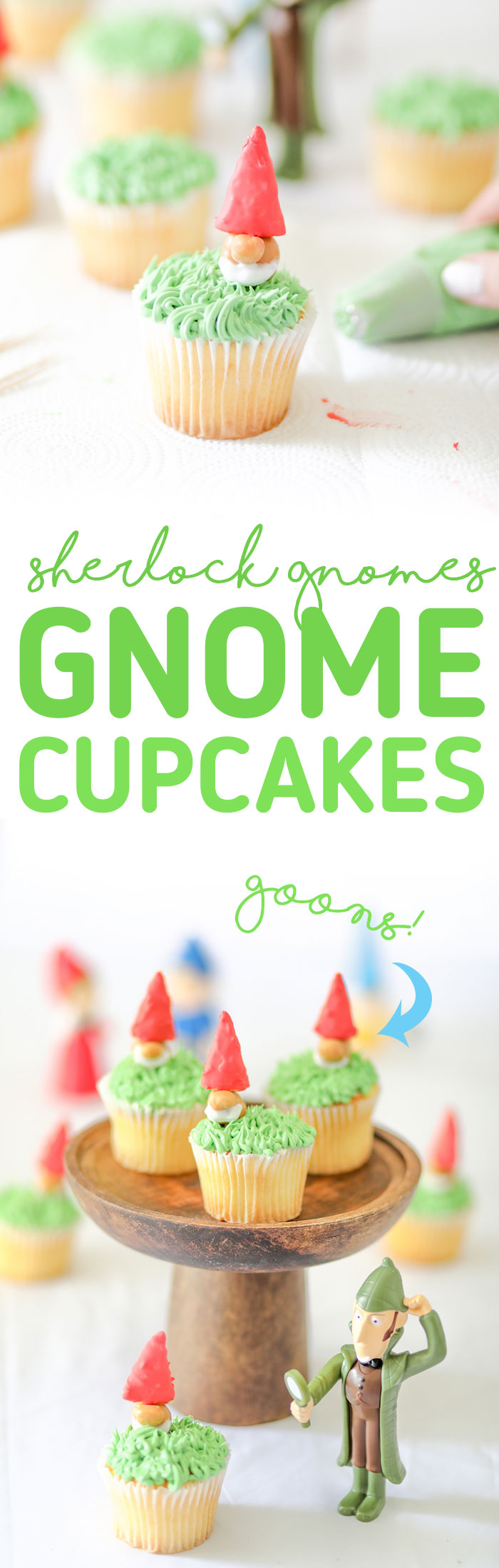 Goons Gnome Cupcakes to Celebrate Sherlock Gnomes