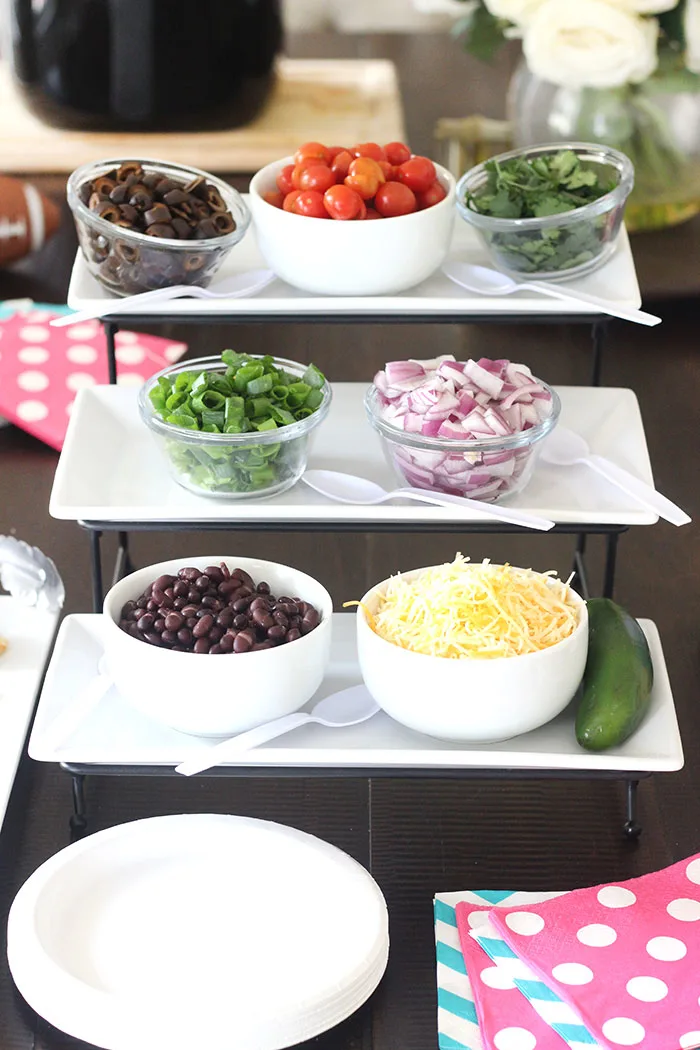 French Fry Bar with Nacho Toppings.
