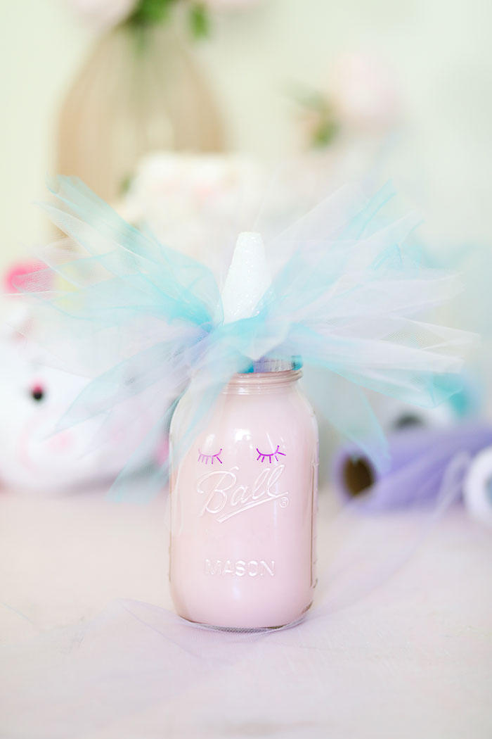 Unicorn DIY. Cute Mason Jar Unicorn. 