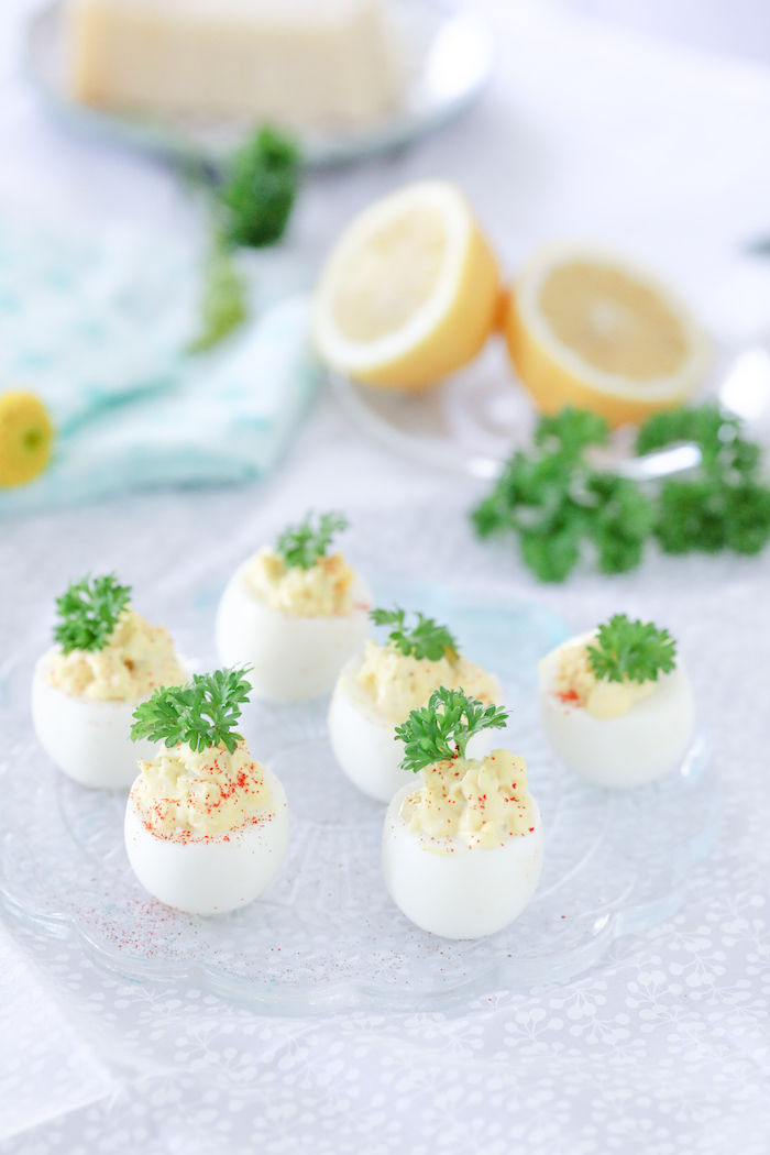 Artichoke Stuffed Deviled Eggs Cutefetti