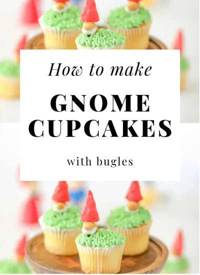 Gnome Cupcakes made with Bugles. So cute. So easy.