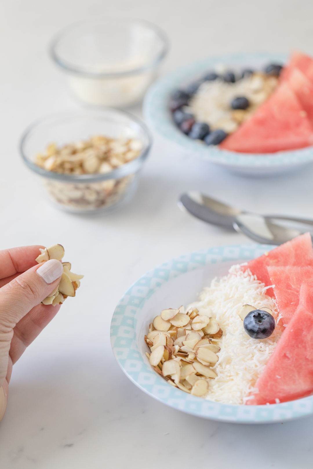 Watermelon Power Bowls. Delish way to start the day or enjoy a nutrient loaded snack.