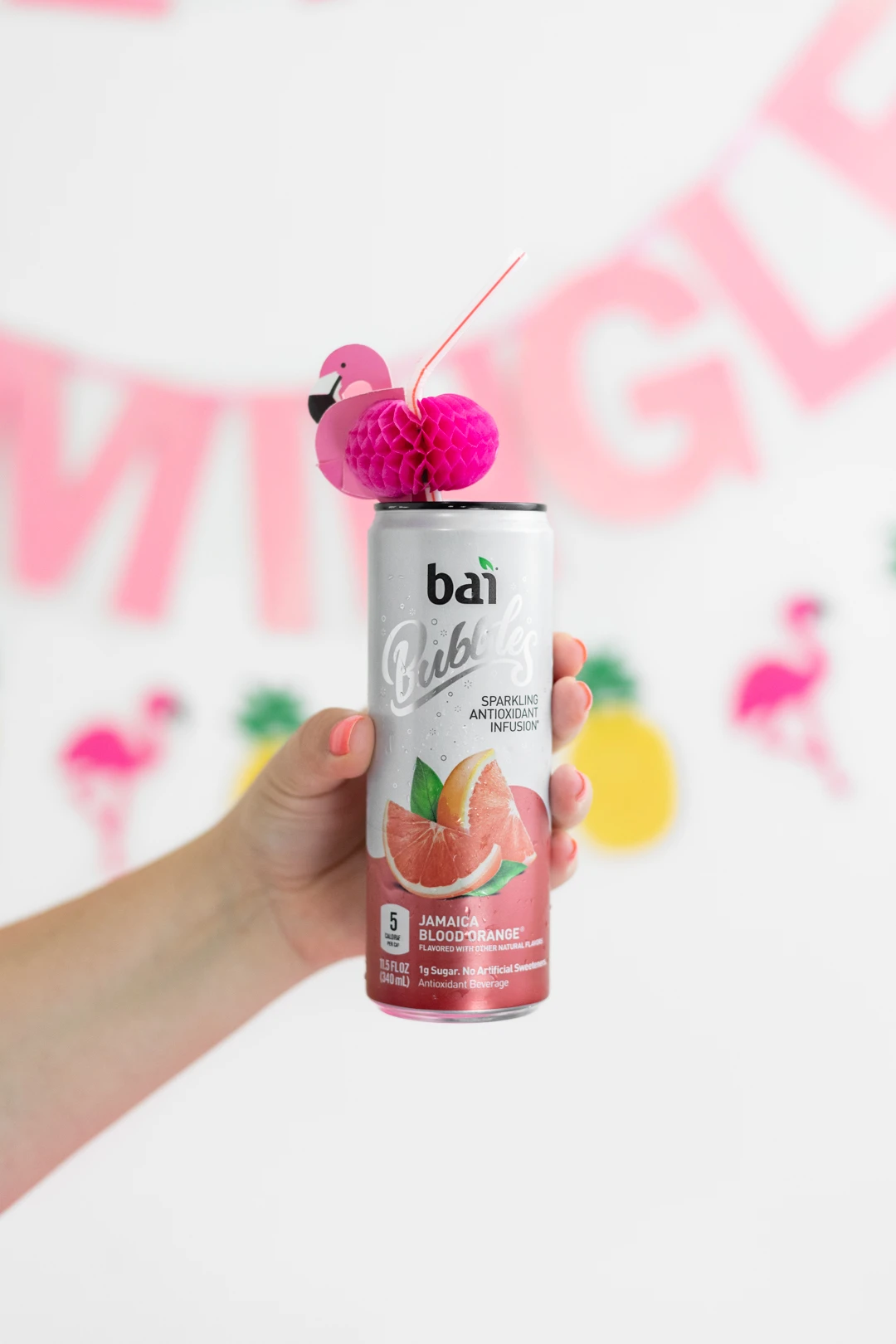 Flamingo Themed Party for Summer featuring Bai Bubbles.