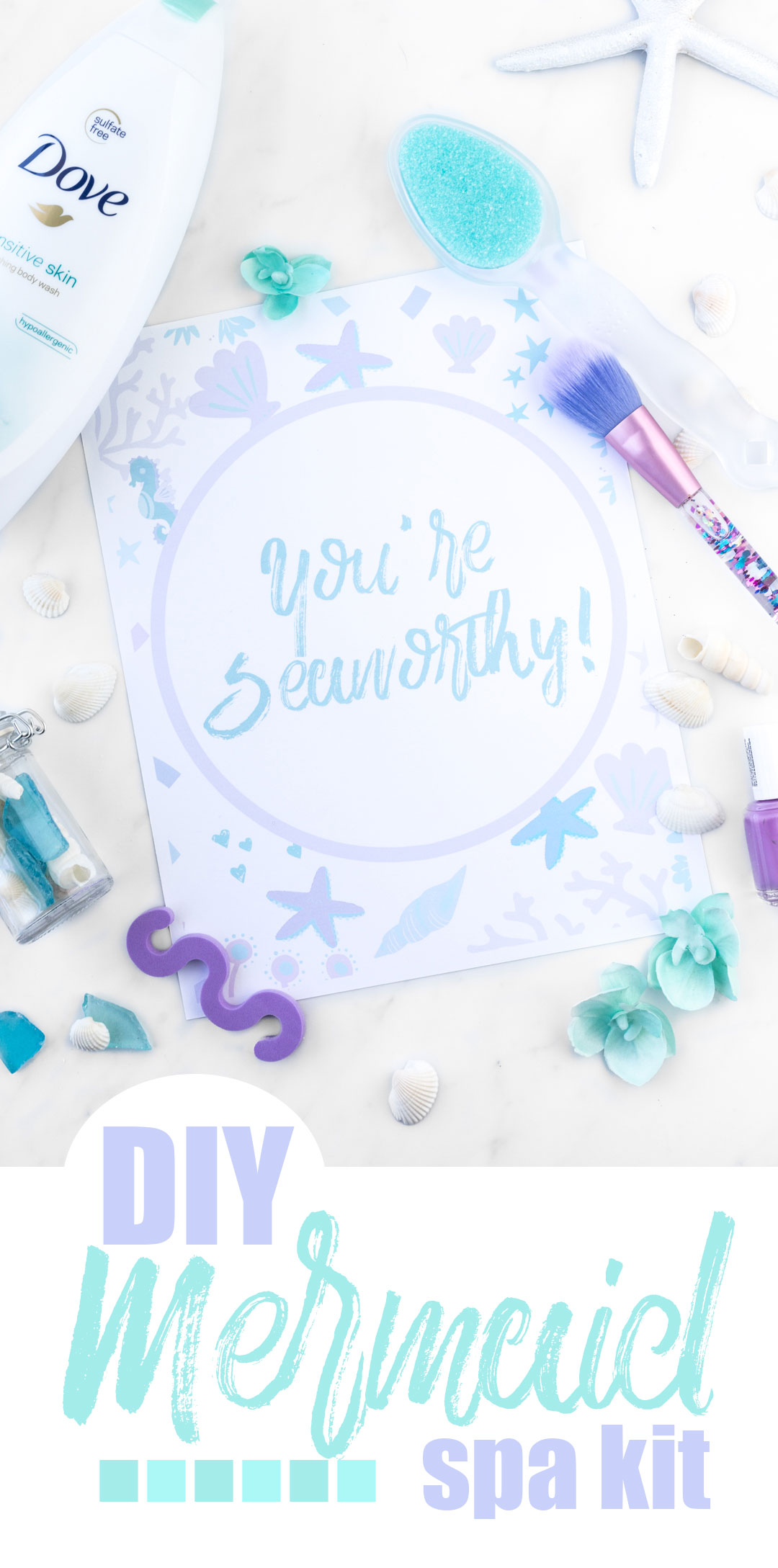 Mermaid Spa DIY and four free printables!