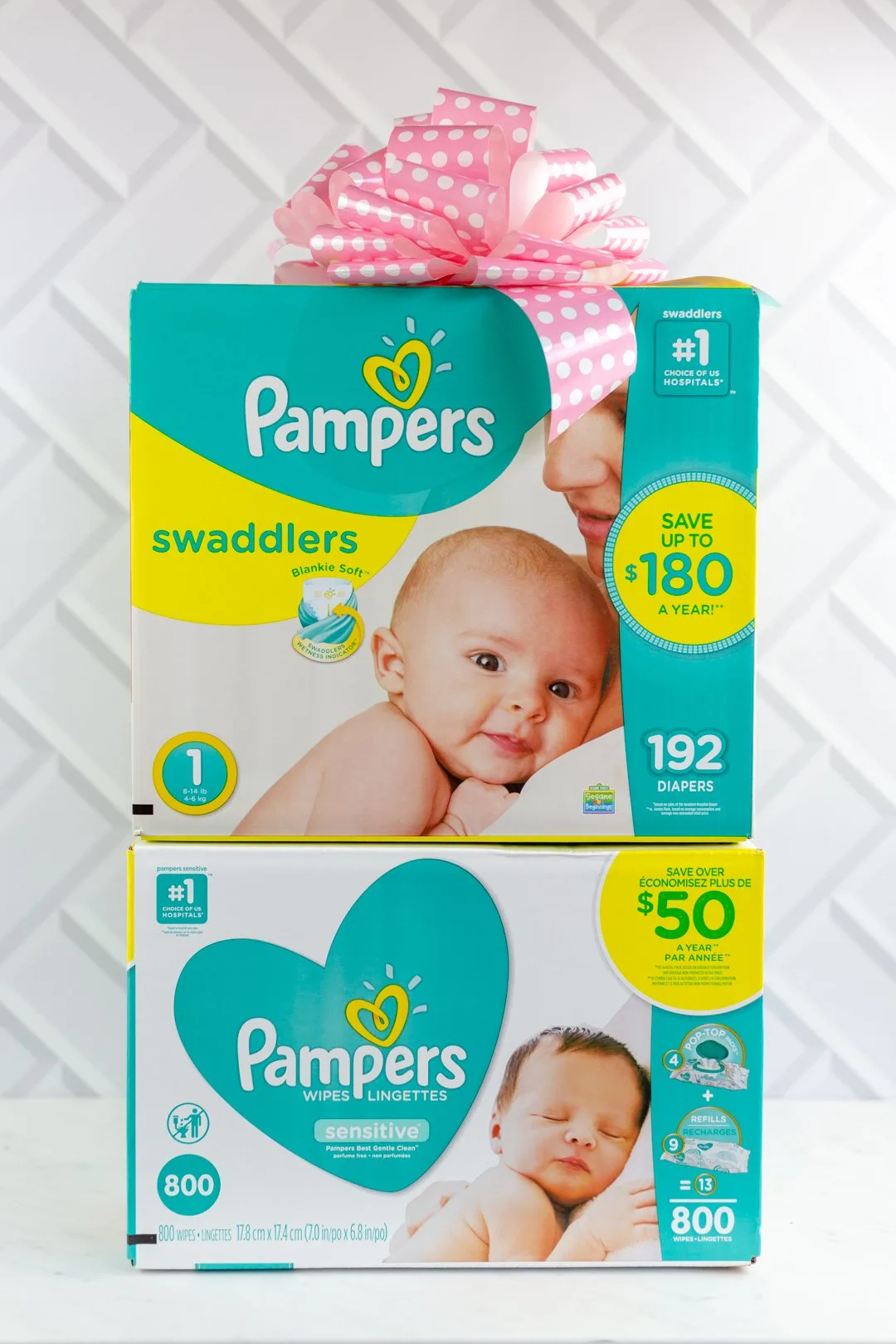 Pampers Swaddlers and Pampers Sensitive Wipes