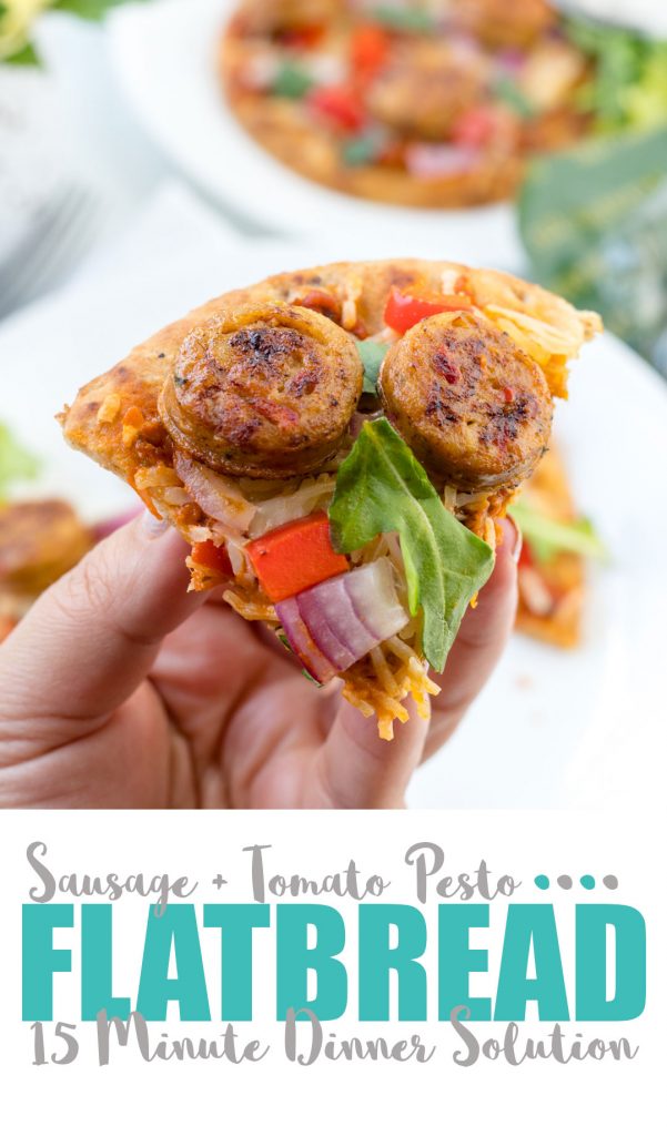 15 Minute Dinner Solution: Sausage Flatbread | Cutefetti
