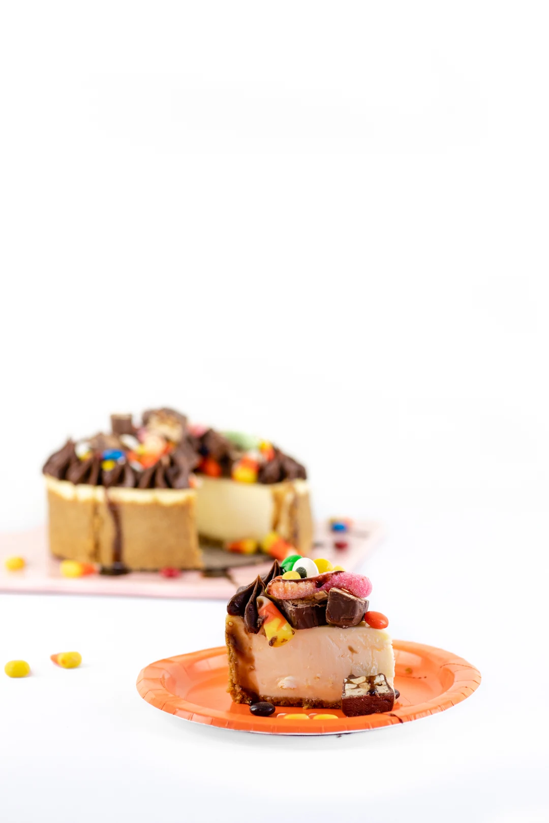 Halloween Candy Cheesecake. Easy shortcut to awesome.