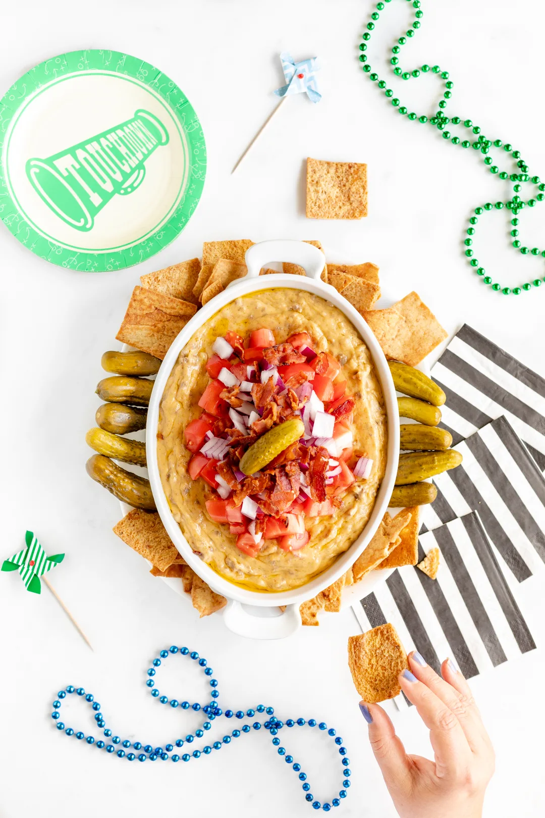 Cheeseburger Dip that's so easy to make. 