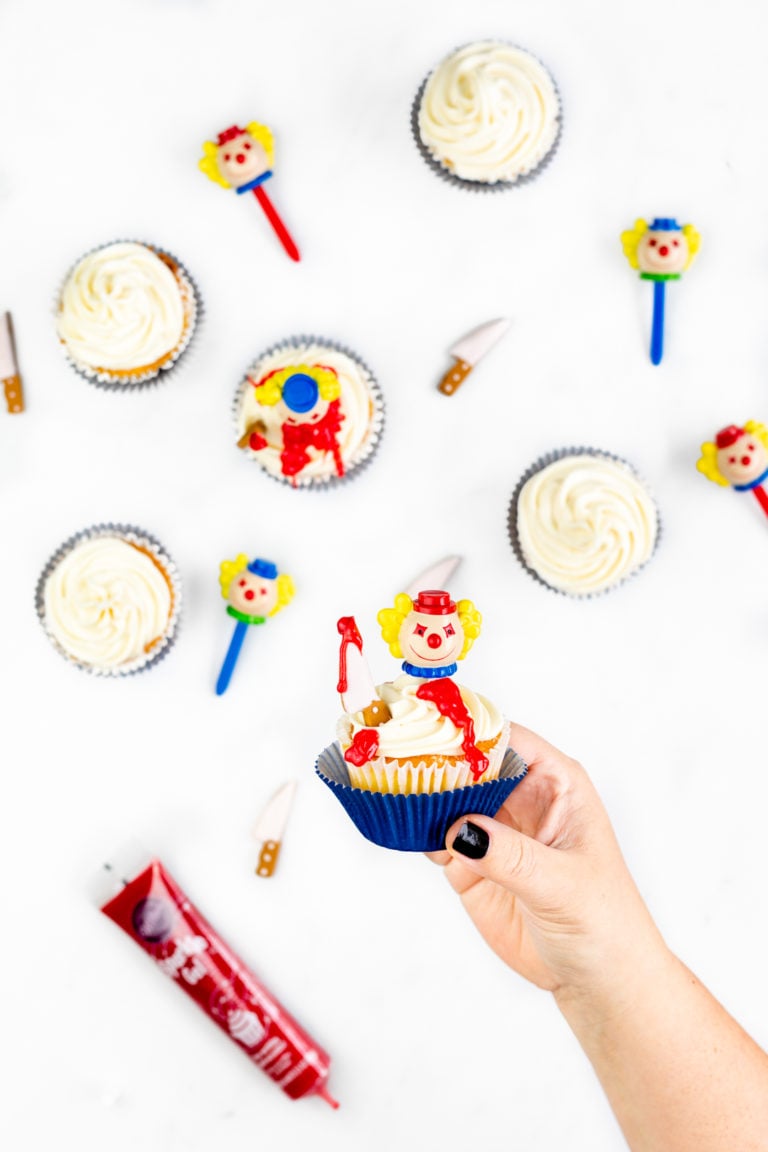 Killer Clown Cupcakes