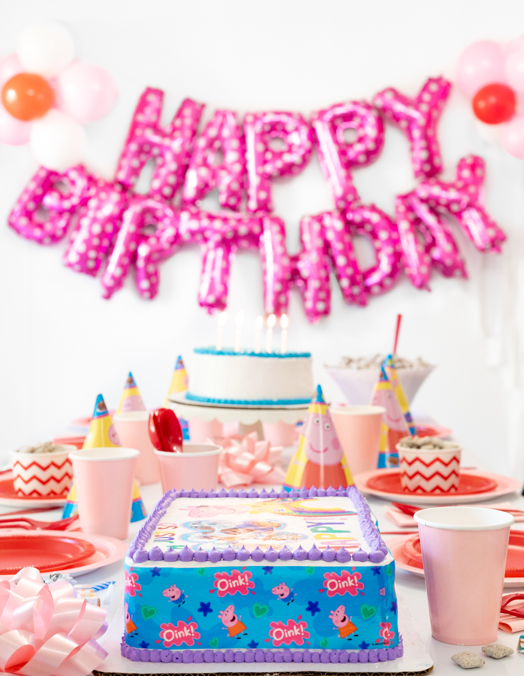 Peppa Pig Birthday Table