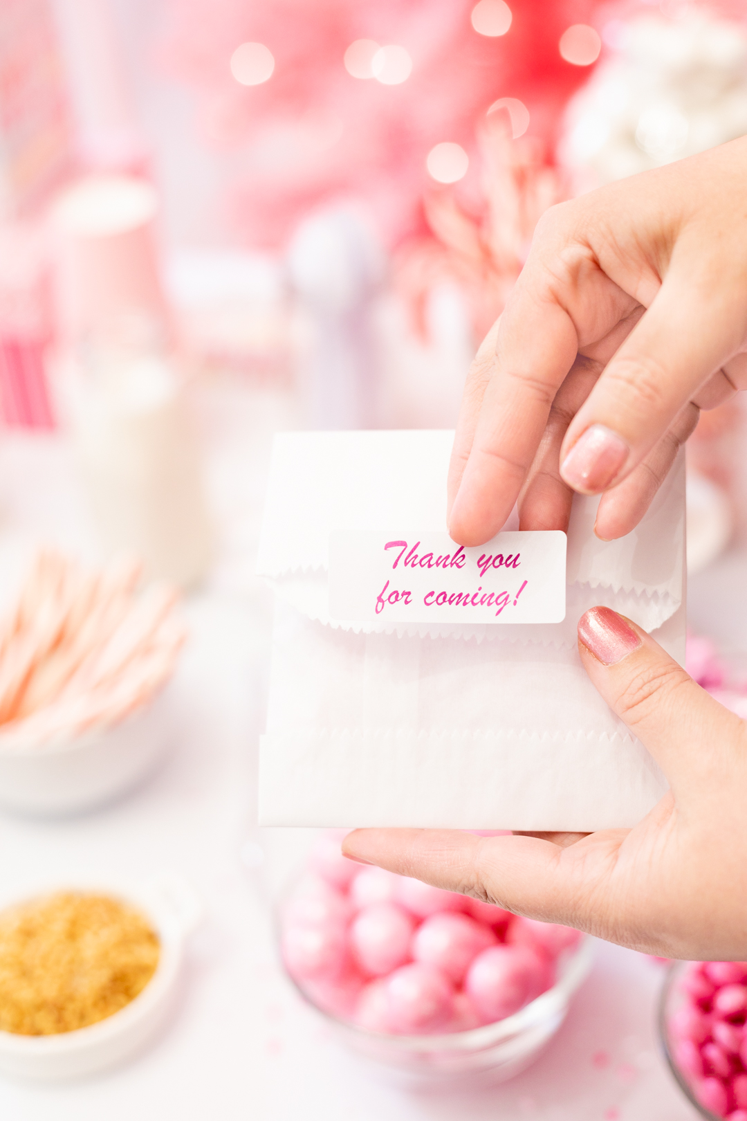 thank you for coming gift favor sticker