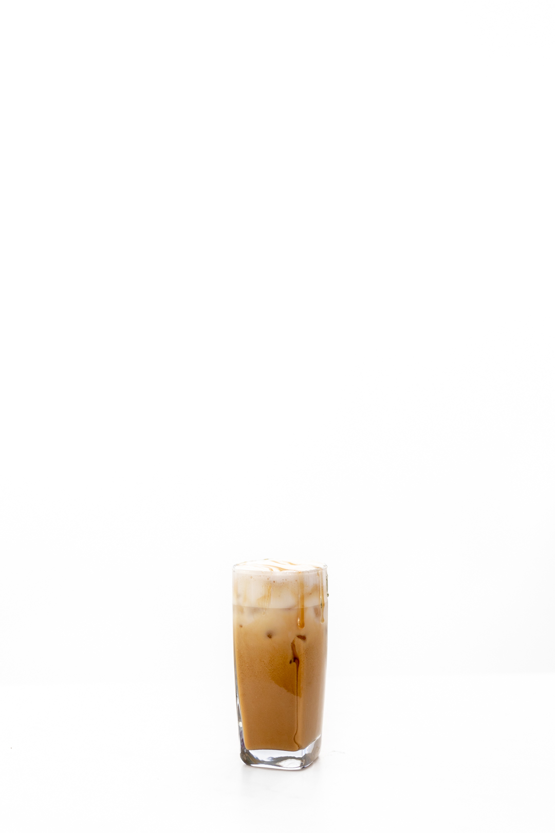 pretty glass of iced coffee