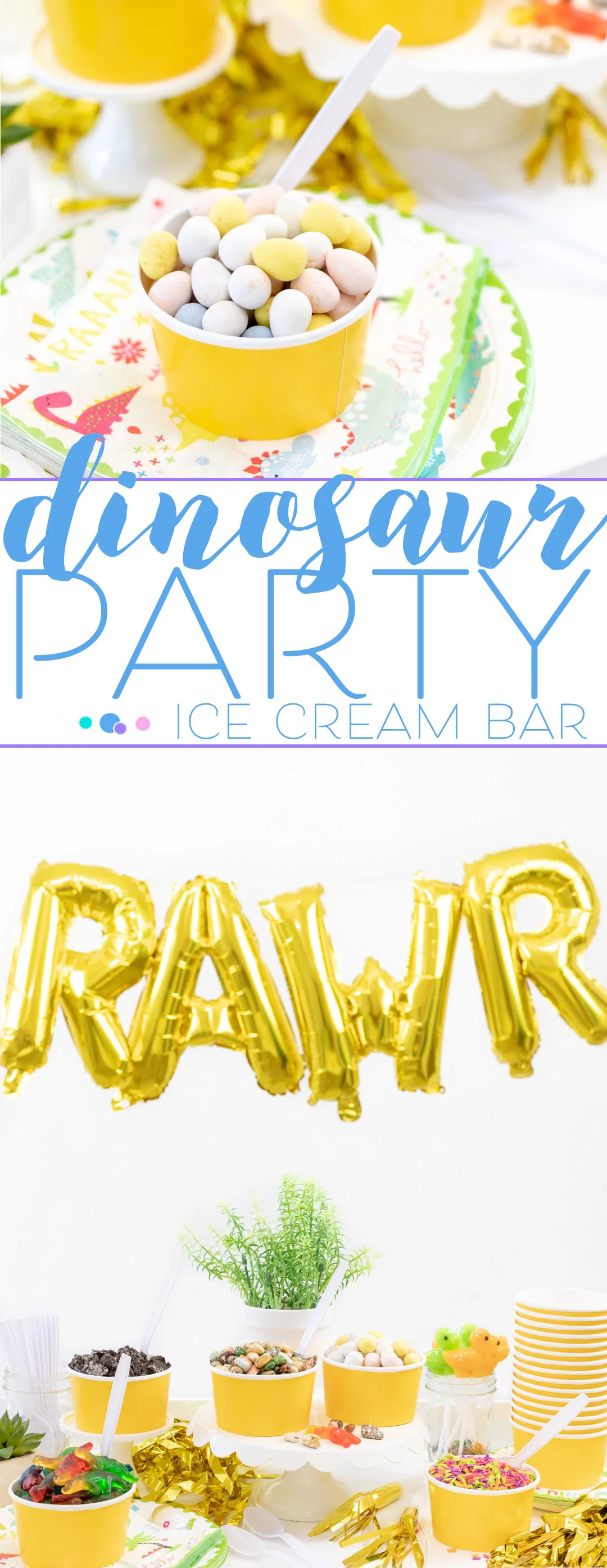 Dinosaur Ice Cream Party that's perfect for celebrating a birthday