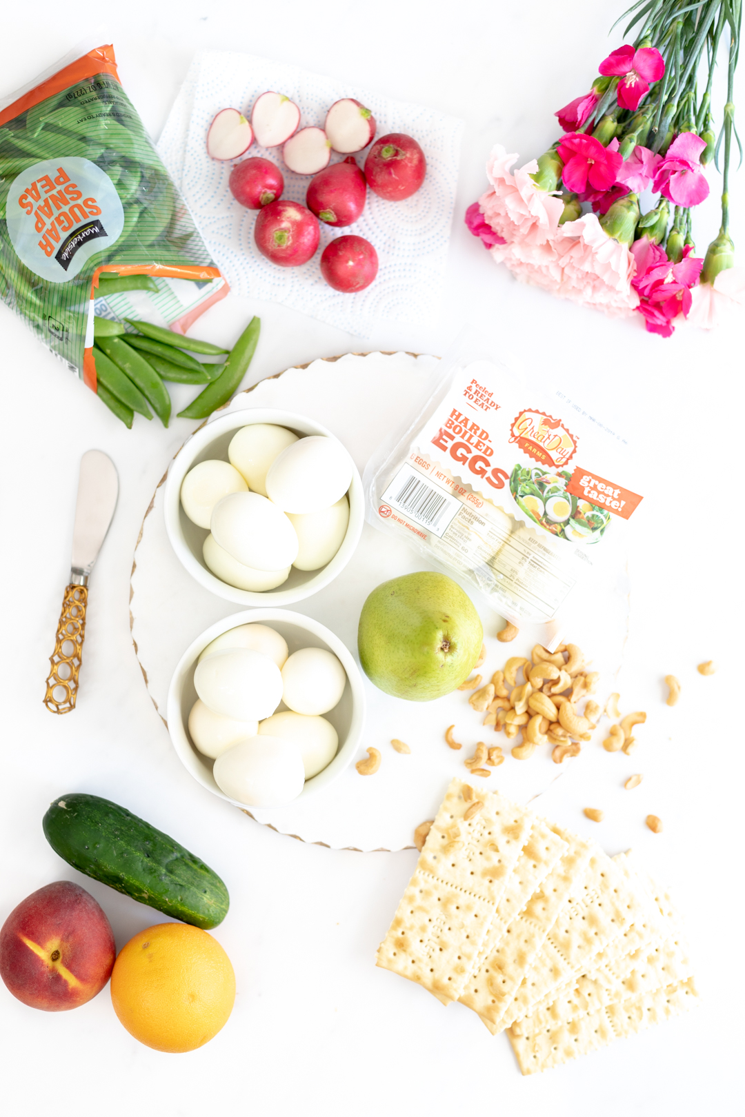 snack spread on a table