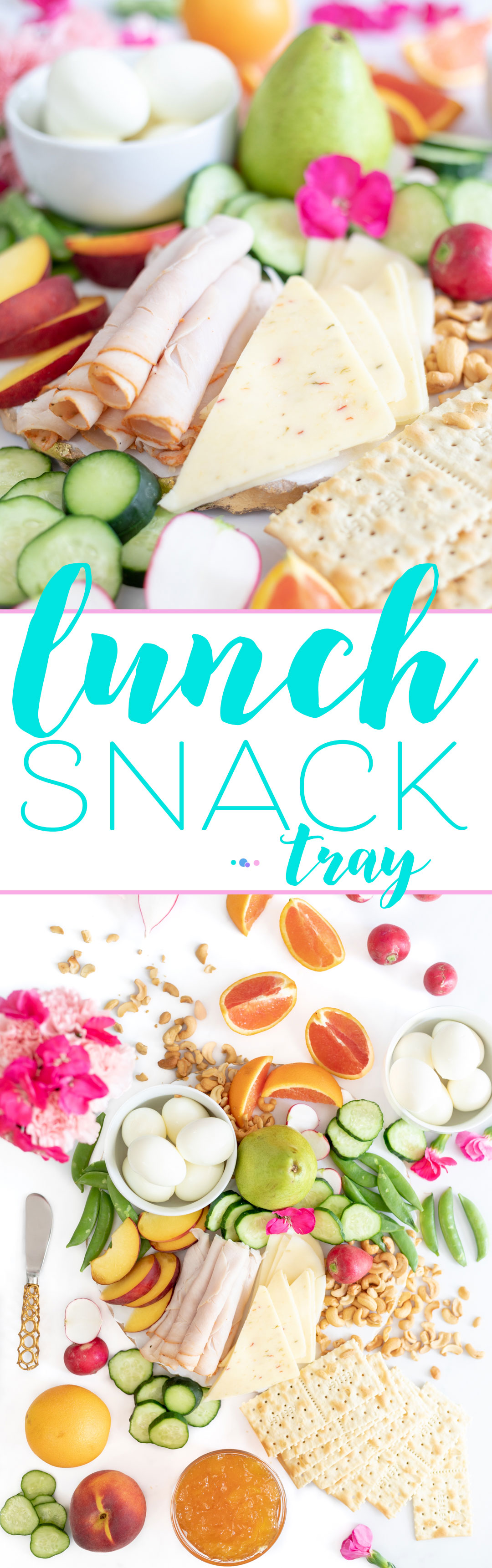 Lunch Snack Tray Ideas. Perfect for fancier entertaining and filling enough for lunch.