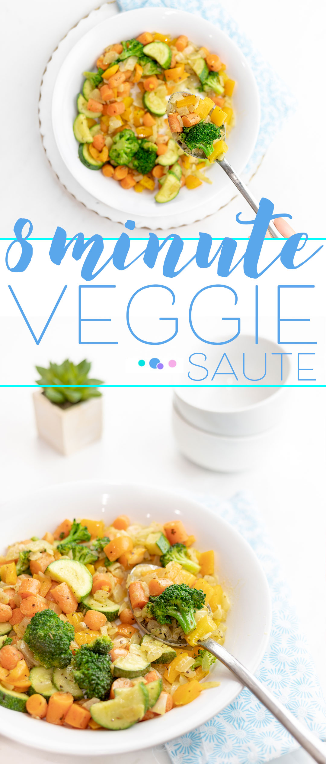 Sauteed vegetable recipe. Only 8 minutes to make.