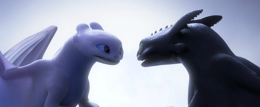 Light Fury and Night Fury from How to Train Your Dragon 