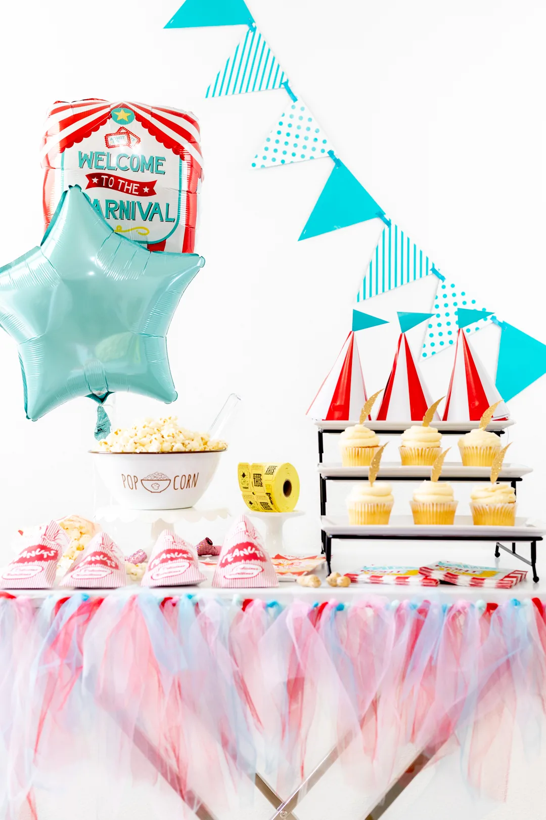 Carnival party ideas to celebrate the release of the Dumbo movie.