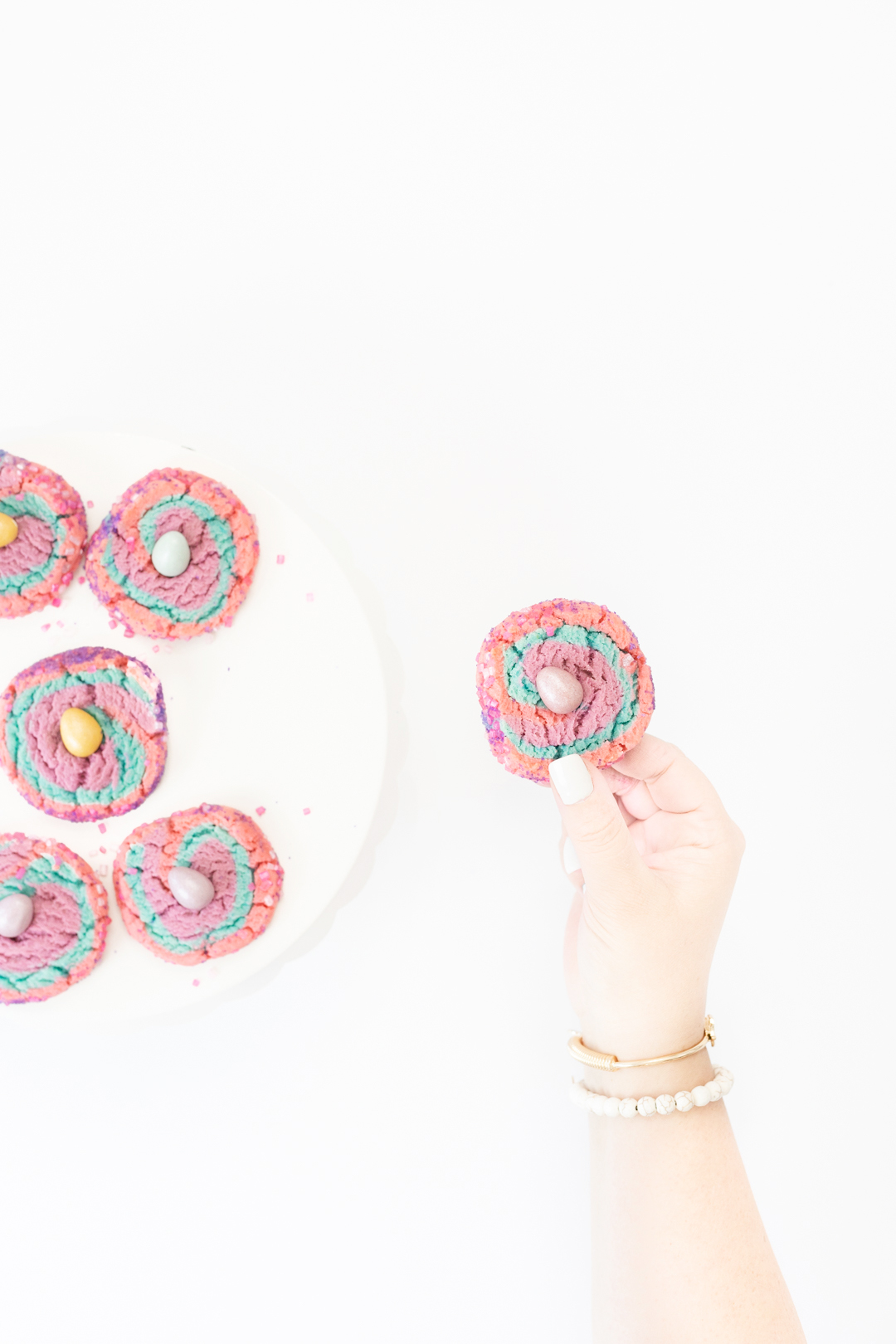 pastel swirled cookies for easter
