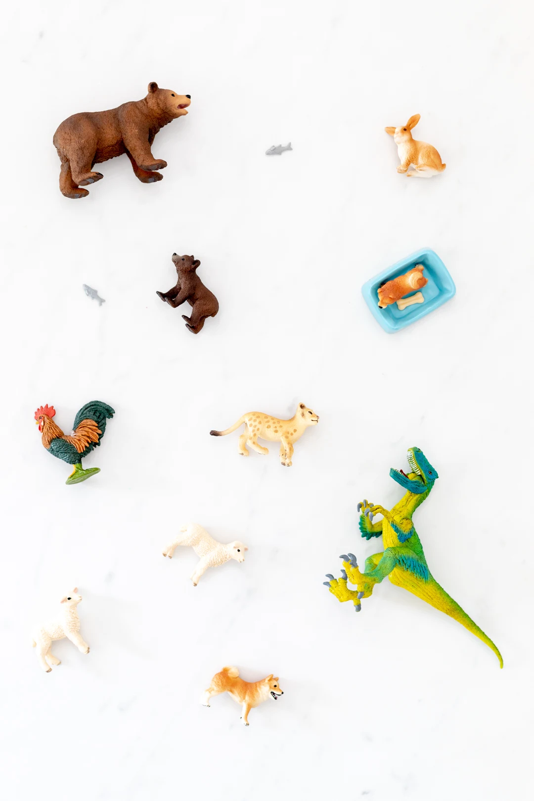 Animal figurines from bears to dinos