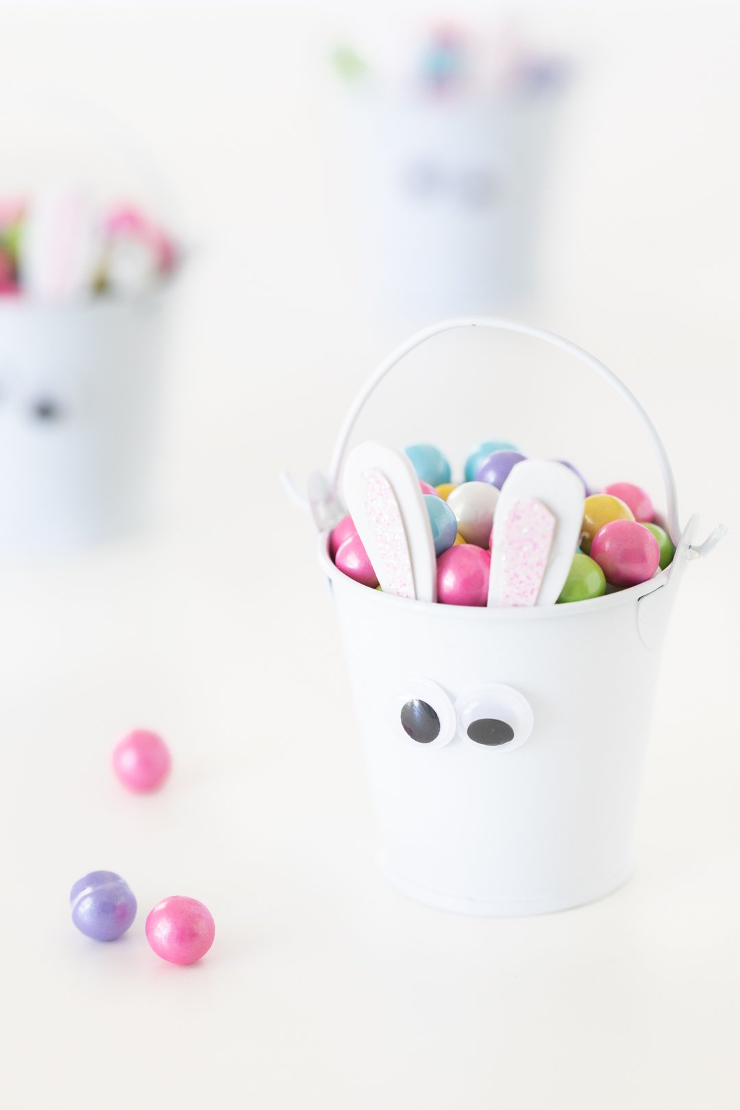 candy filled mini bunny pail