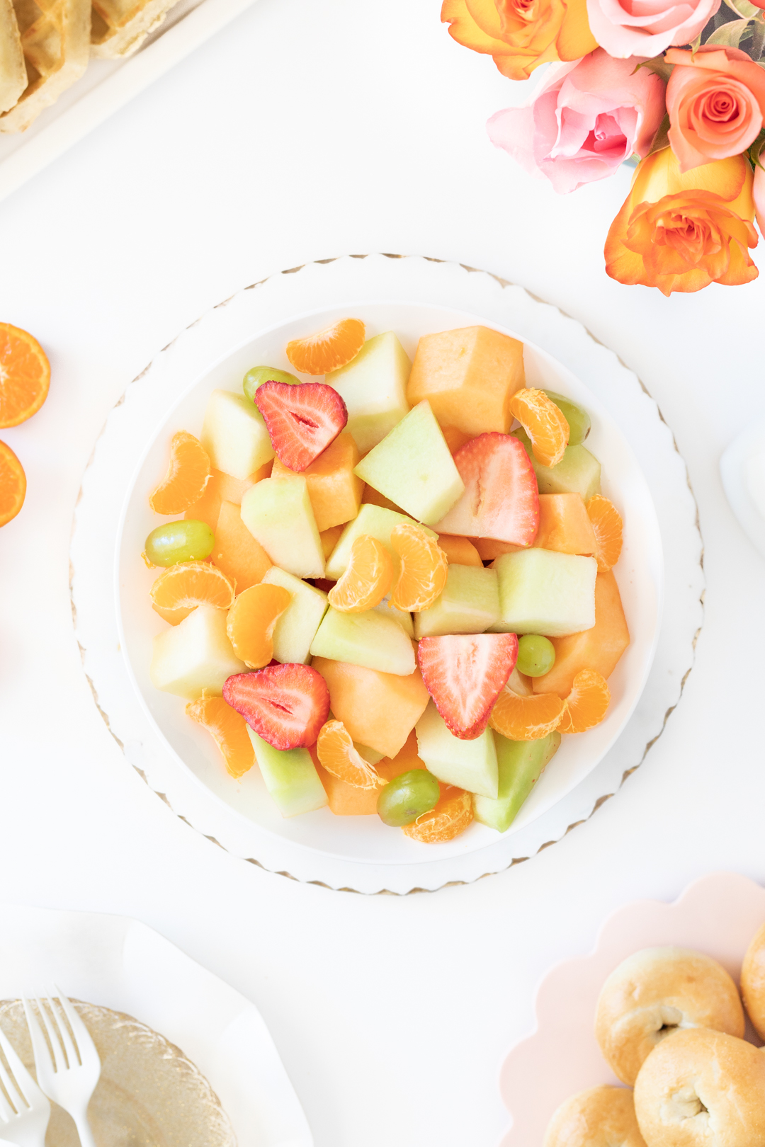 fruit salad with cuties mandarins