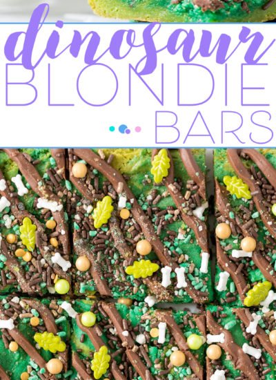 Dino Blondie Bars, perfect for dinosaur parties