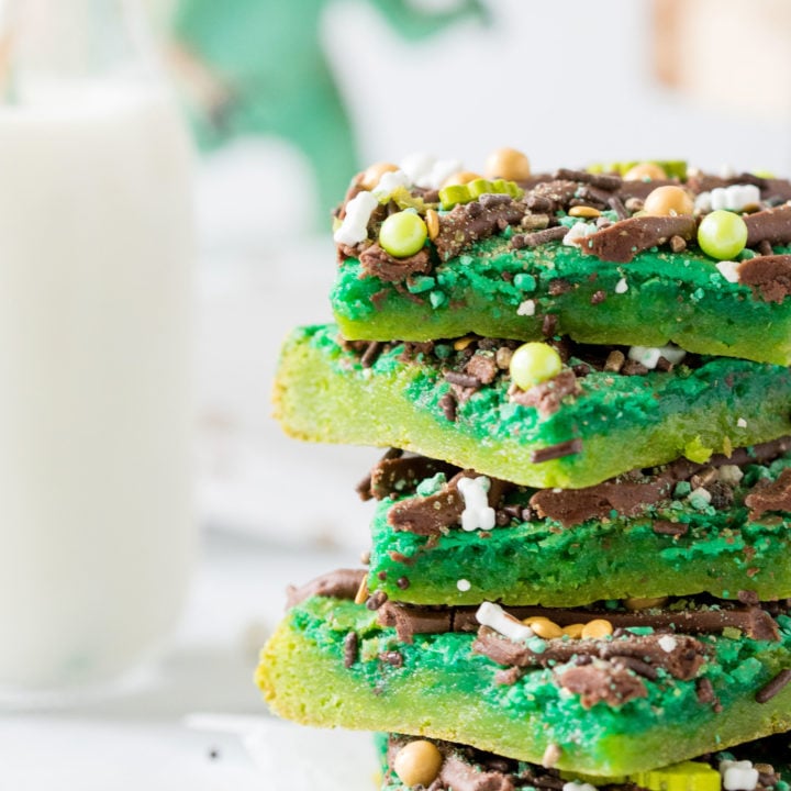 Dino blondie bars stacked