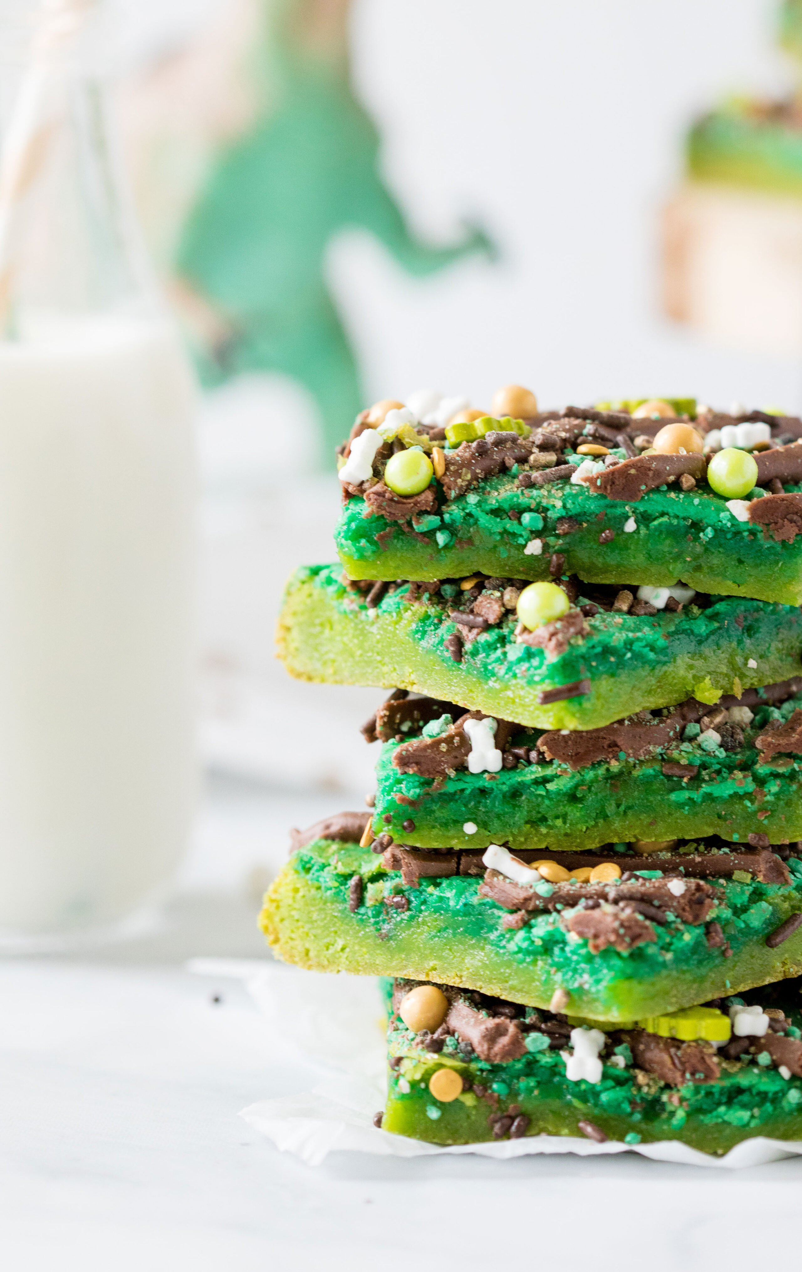 Dino blondie bars stacked