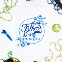 gift box with happy father's day message on top