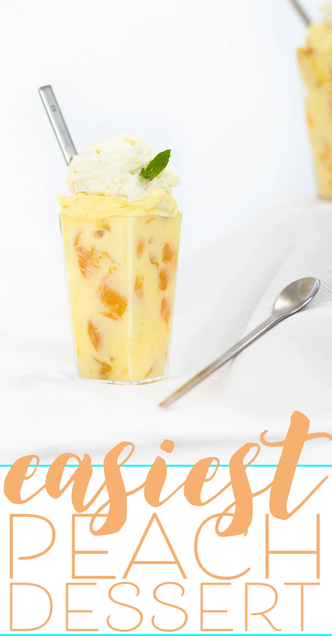 Peach Dessert with only 3 easy ingredients. Made in minutes, ready in an hour. Oh yum.
