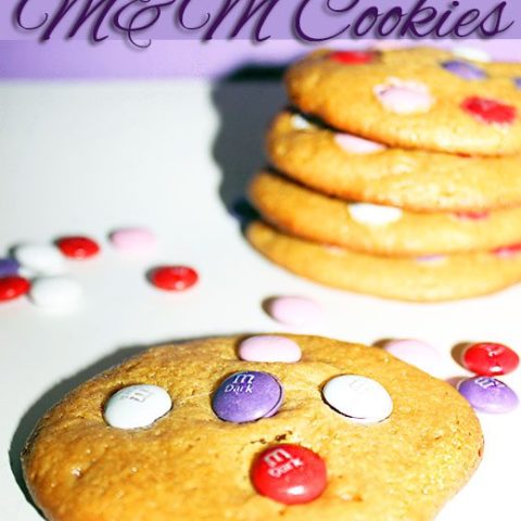 4 Ingredient M&M Cookie Recipe