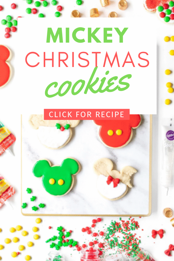 Mickey Christmas Cookies for the Holidays. Easy Disney inspired cookies.