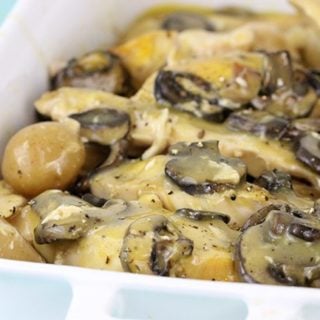 Portobella Mushroom & Potato Slow Cooker Chicken