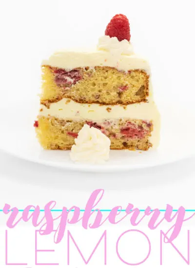 Easy Lemon Raspberry Dream Cake. The whipped frosting is CRAZY delish.
