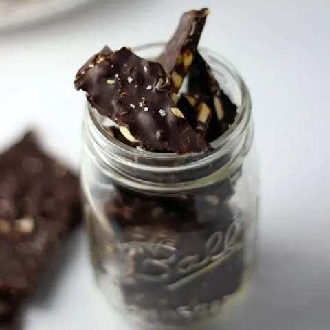 Dark Chocolate Almond Bark with Sea Salt Recipe