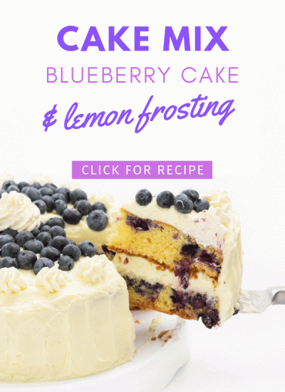 Blueberry Lemon Cake recipe using cake mix. SO perfect.