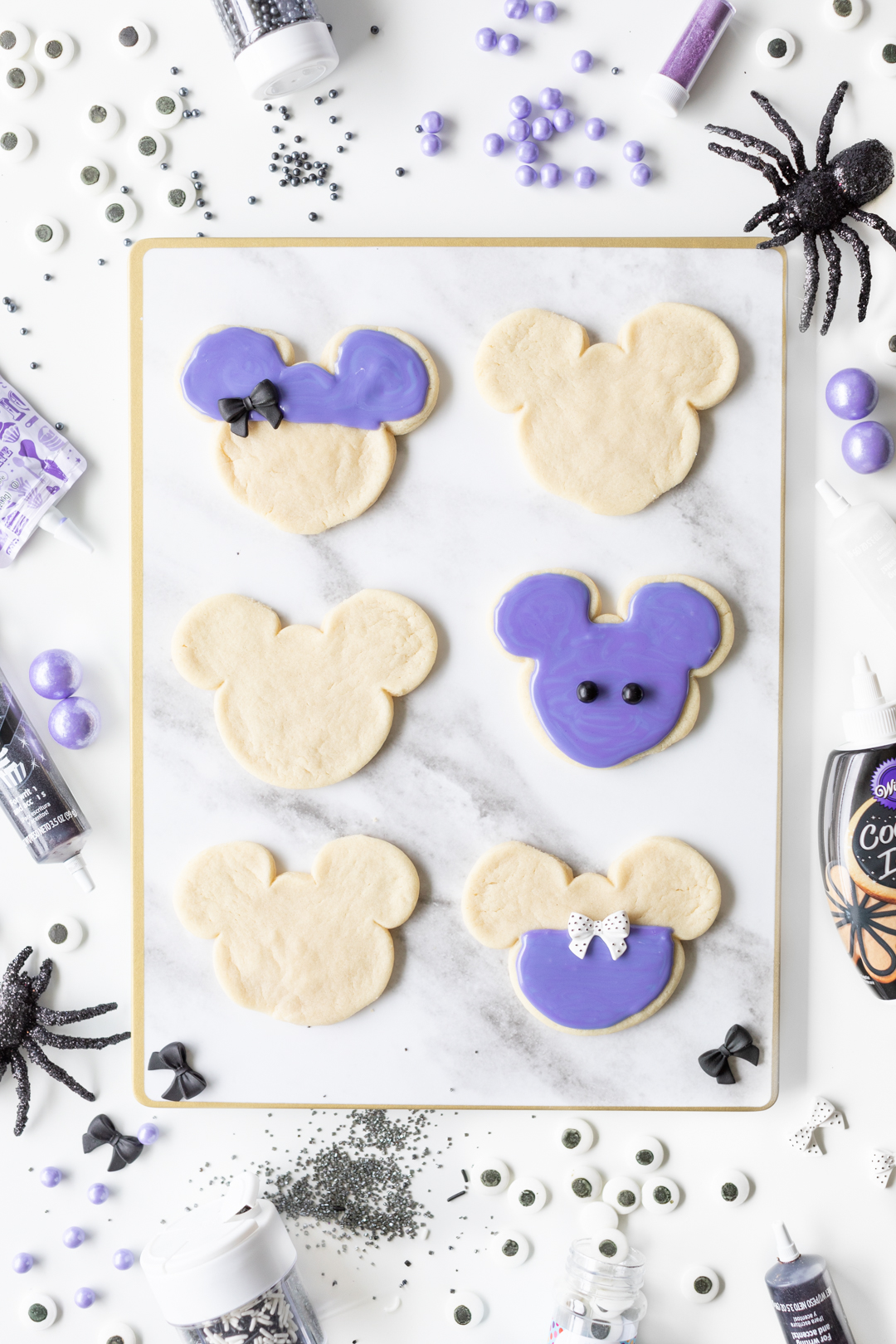 Purple Cookies using Icing.